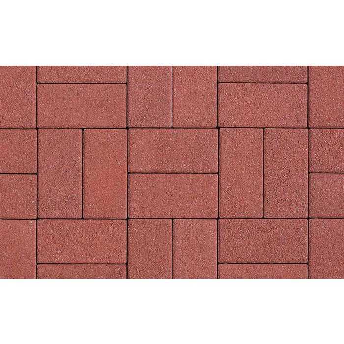 Плитка тротуарная Прямоугольник (Ла-Линия) Б.2.П.6 гранит красный 200x100x60 мм