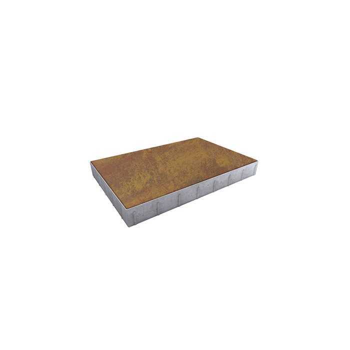 Плитка тротуарная Прямоугольник (Ла-Линия) Б.14.П.8 Листопад гладкий Осень, 750x500x80 мм